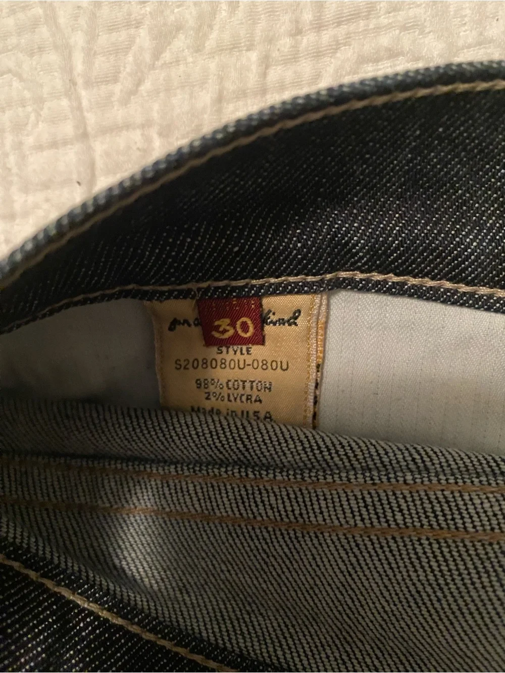 7 For All Mankind Dark Indigo Denim Mini Skirt